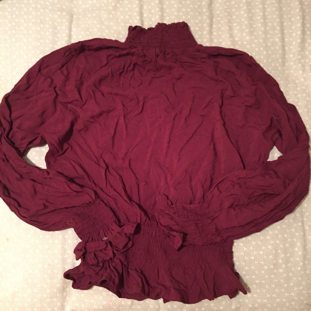 Burgundy Turtle Neck Top